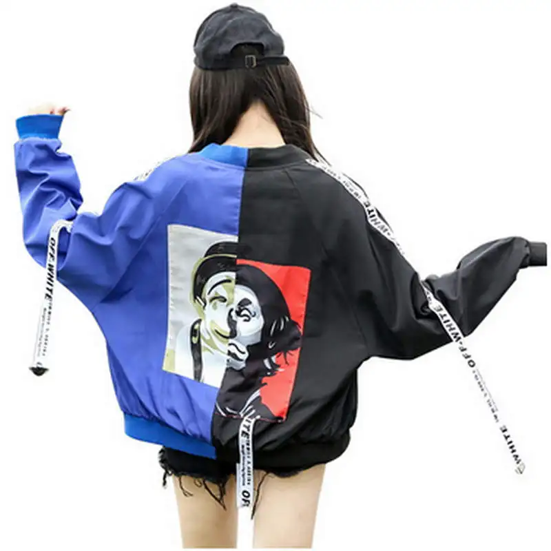 Женская и мужская куртка бомбер Повседневная тонкая с длинным рукавом в