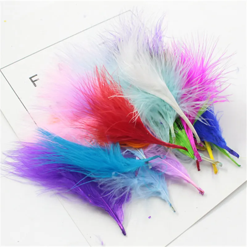 mix colour 50pcs 50 шт. куриное перо 7-10 см/2-4 дюйма индейки перья карнавал Хэллоуин Рождество DIY ремесло декорации Свадебные украшения - Цвет: mix colour 50pcs