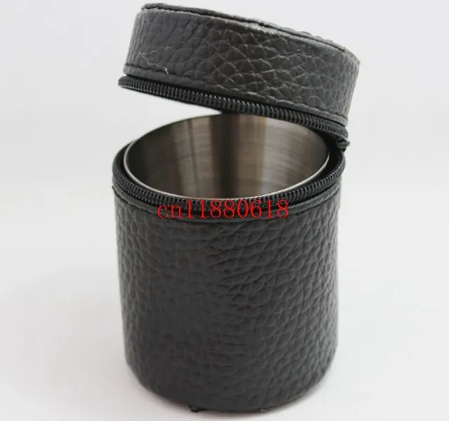 Бесплатная доставка 4 шт 30 мл чашки с сумкой набор из нержавеющей стали вина пива