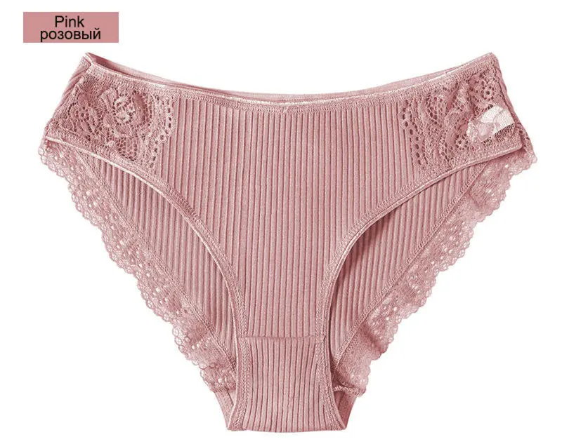 dark pink Нижнее белье женские хлопковые трусики женские кружевные трусики нижнее белье женские удобные Цветочные трусы женские трусики для девочек - Цвет: dark pink