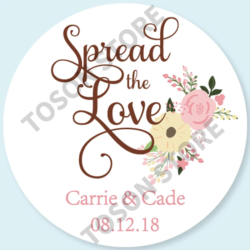 100, Silver laser Customized text logo, Wedding Stickers, Invitations Seals, Candy Favors Gift Boxes Labels, On White Adhesive