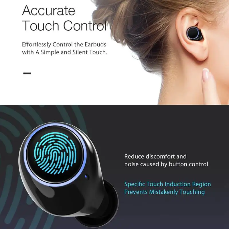 BlitzWolf FYE3S TWS True беспроводной Bluetooth 5,0 наушники цифровой дисплей питания смарт-сенсорный двусторонний вызов наушники зарядная коробка