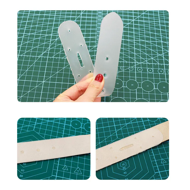 Шаблон для ремня из ПВХ DIY шаблон позиционирования кожаного заготовка с пряжкой