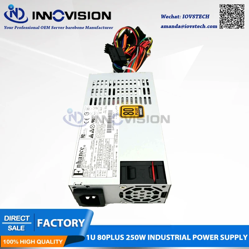 Высокая эффективность Номинальная 1U 250W гибкий сервер блок питания PSU 80Plus PSU