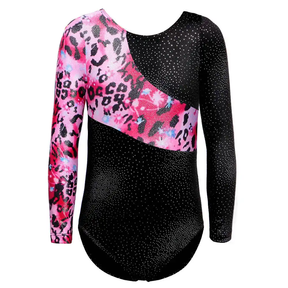 Женский гимнастический трико с длинным рукавом и полосками | Спорт развлечения