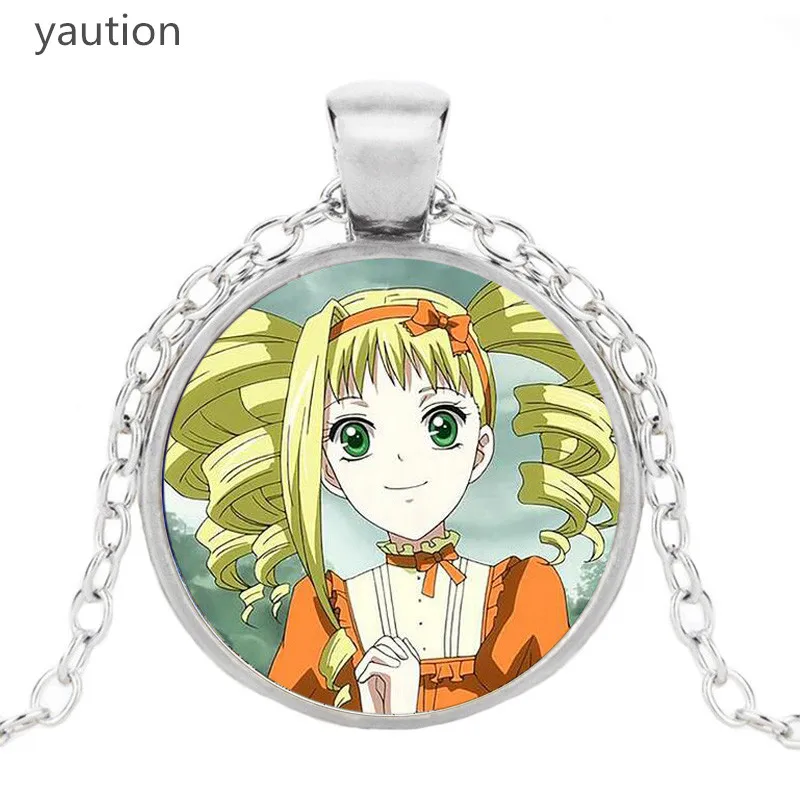 Черный Дворецкий стеклянный кабошон для кулона ожерелье Kuroshitsuji Ciel Phantomhive Sebastian