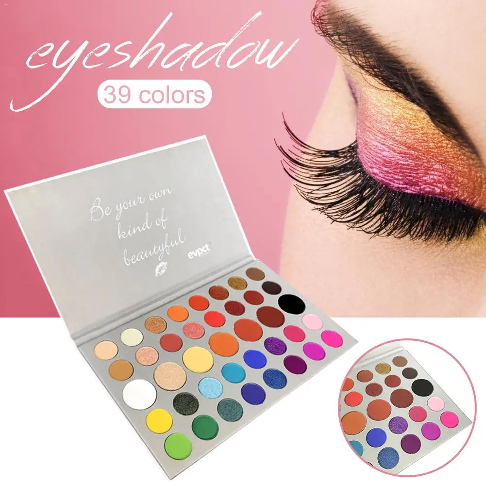 39-Цвет палитра теней для век матовые мерцающие тени глаза принадлежности макияжа