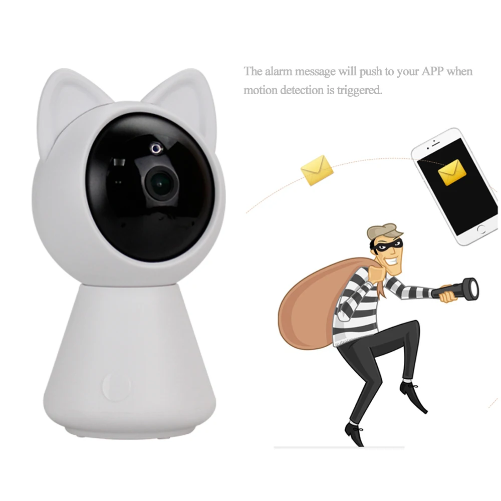 Мини 1080 p HD ip Wifi камера CCTV Wi Fi Безопасность Беспроводная 360 домашняя ночного
