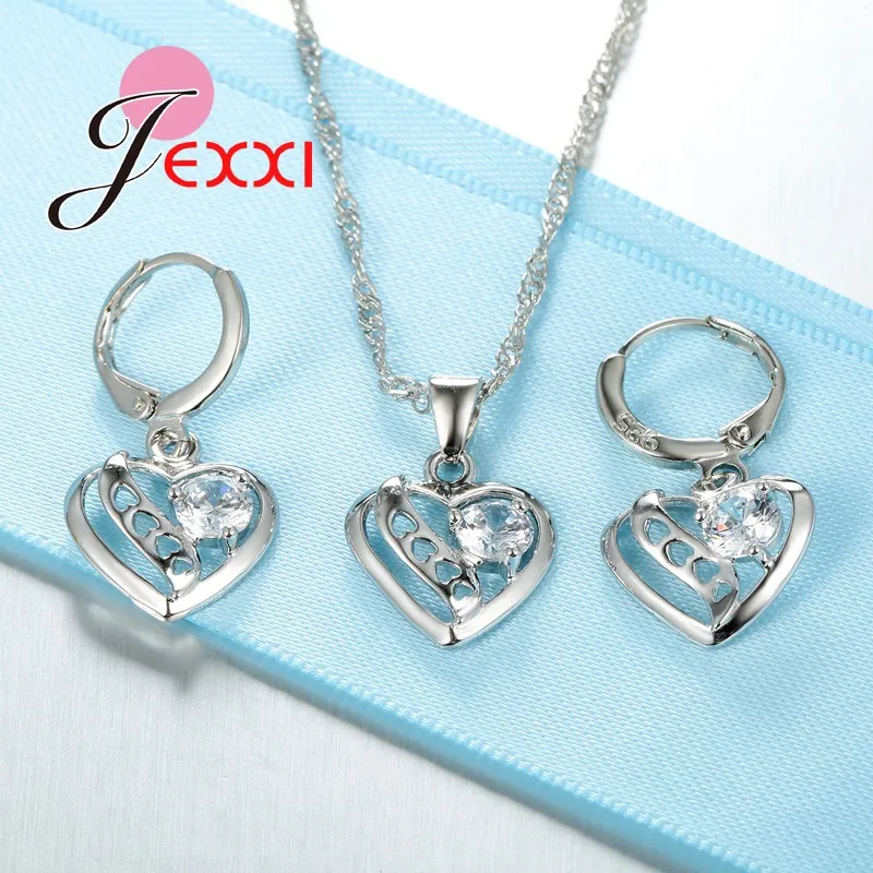 Комплект из колье и серёг серебра 925 пробы|necklace earrings jewelry set|wedding setsfashion set |