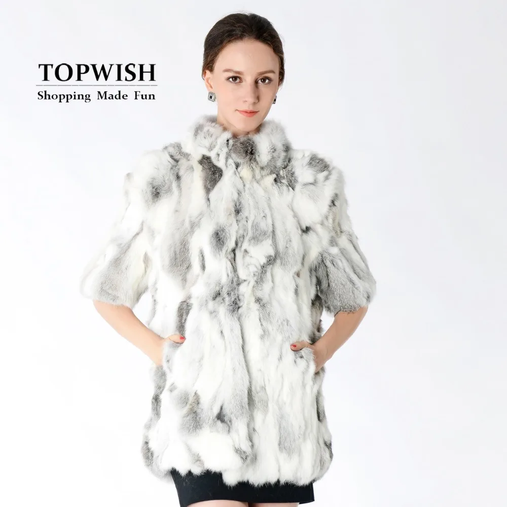 Новое поступление 100% искусственное пальто куртка с коротким рукавом из