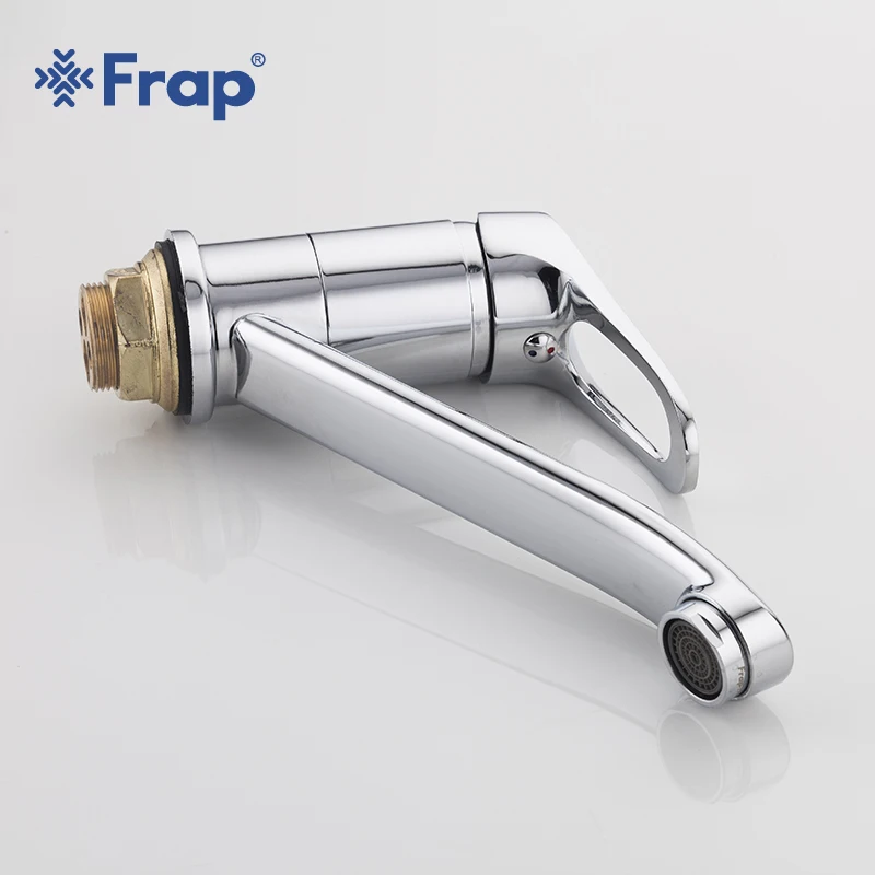Смеситель Frap кухонный хромированный с одной ручкой кран для горячей и холодной