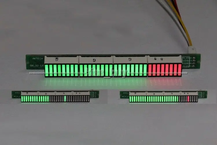 Моно 32 уровня индикатор DIY Kit LED VU измерительный усилитель Board лампы скорость