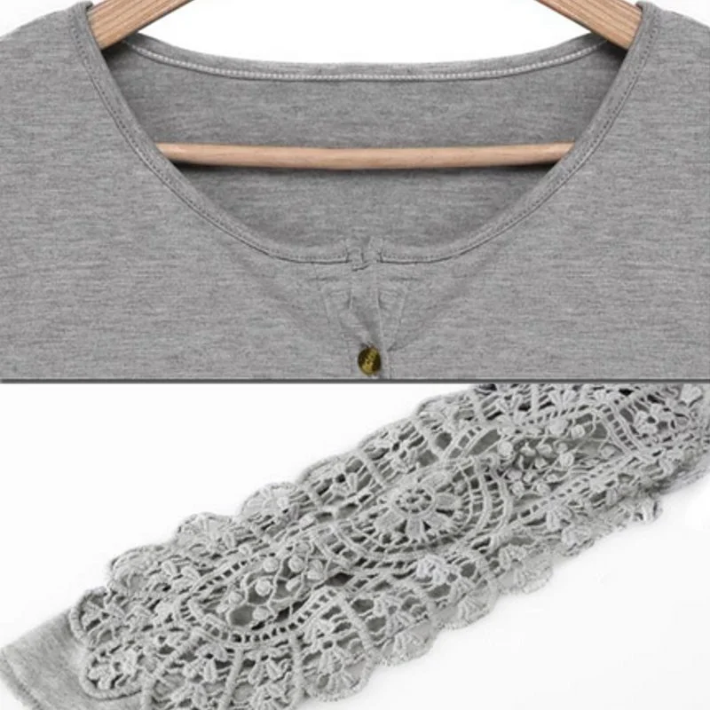Windreama плюс Размеры Для женщин Вышивка blusas Леди крючком Кружево рукав рубашки