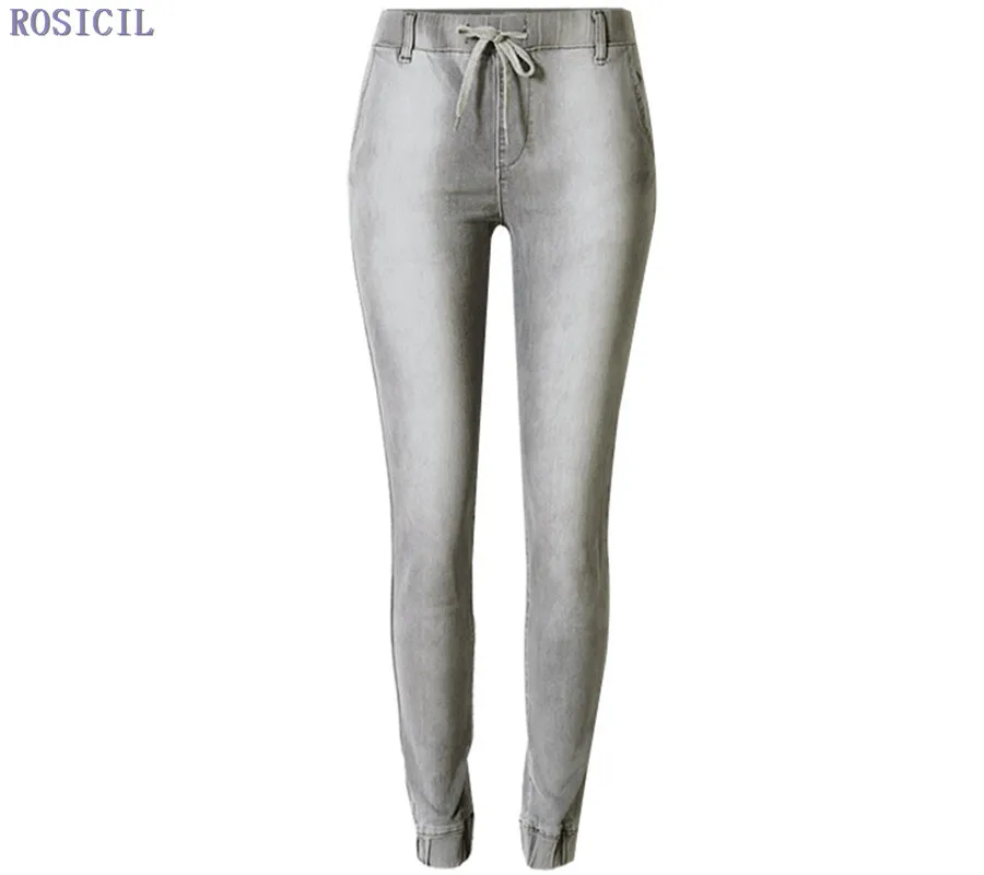 Rosicil Джинсы для женщин тощий сплошной цвет джинсовые штаны 2017 женская обувь