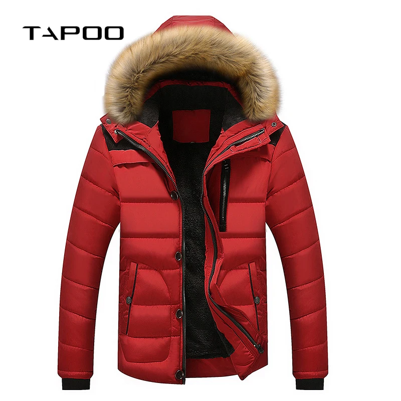 Мужская Повседневная парка с капюшоном ветрозащитная теплая Толстая флисовая