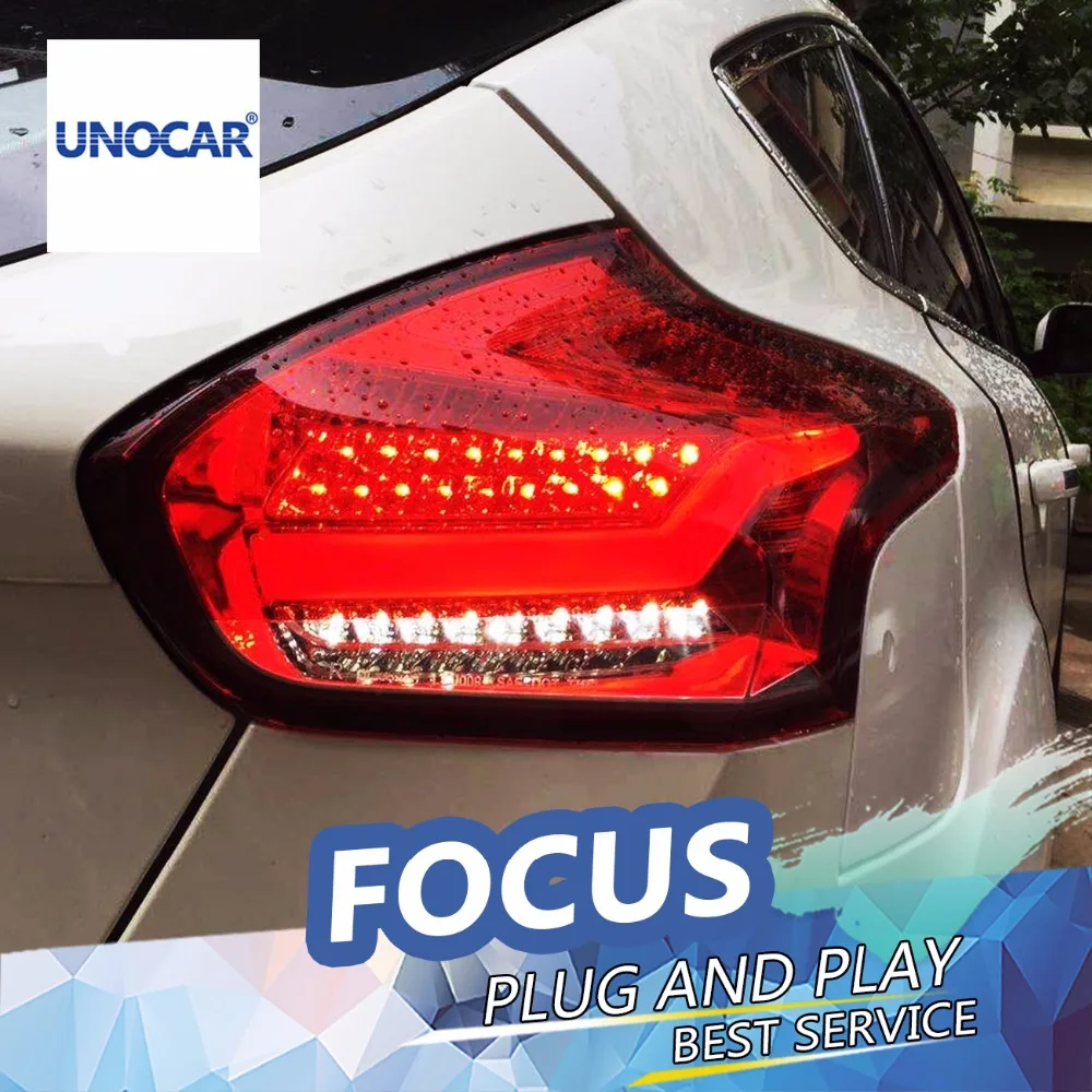 

car stlying for 15-18 Ford Focus LED Tail Lamp rear trunk lamp cover drl+signal+brake+reverse