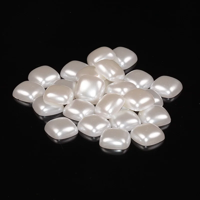 New Big Loose Bead 25pcs 24*25/20*20/18*25 ABS Pearl Imitation Beads Square Rectangle Flat Back Half Nail Art Clothes Decoration | Украшения