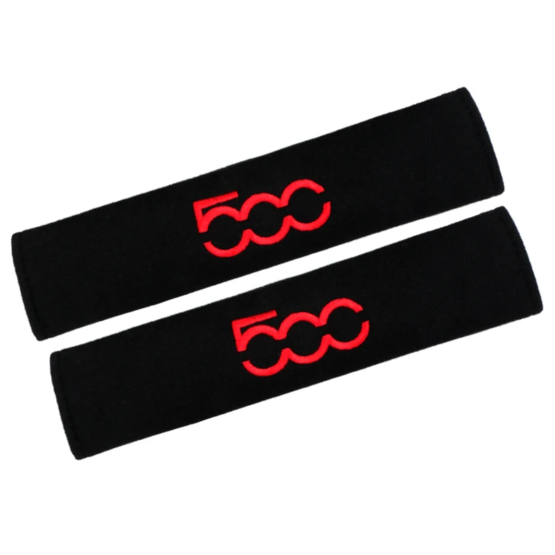 2PCS Car Safety Belt embroidery pattern covers seat belt case for fiat punto abarth 500 stilo ducato palio bravo doblo | Автомобили и