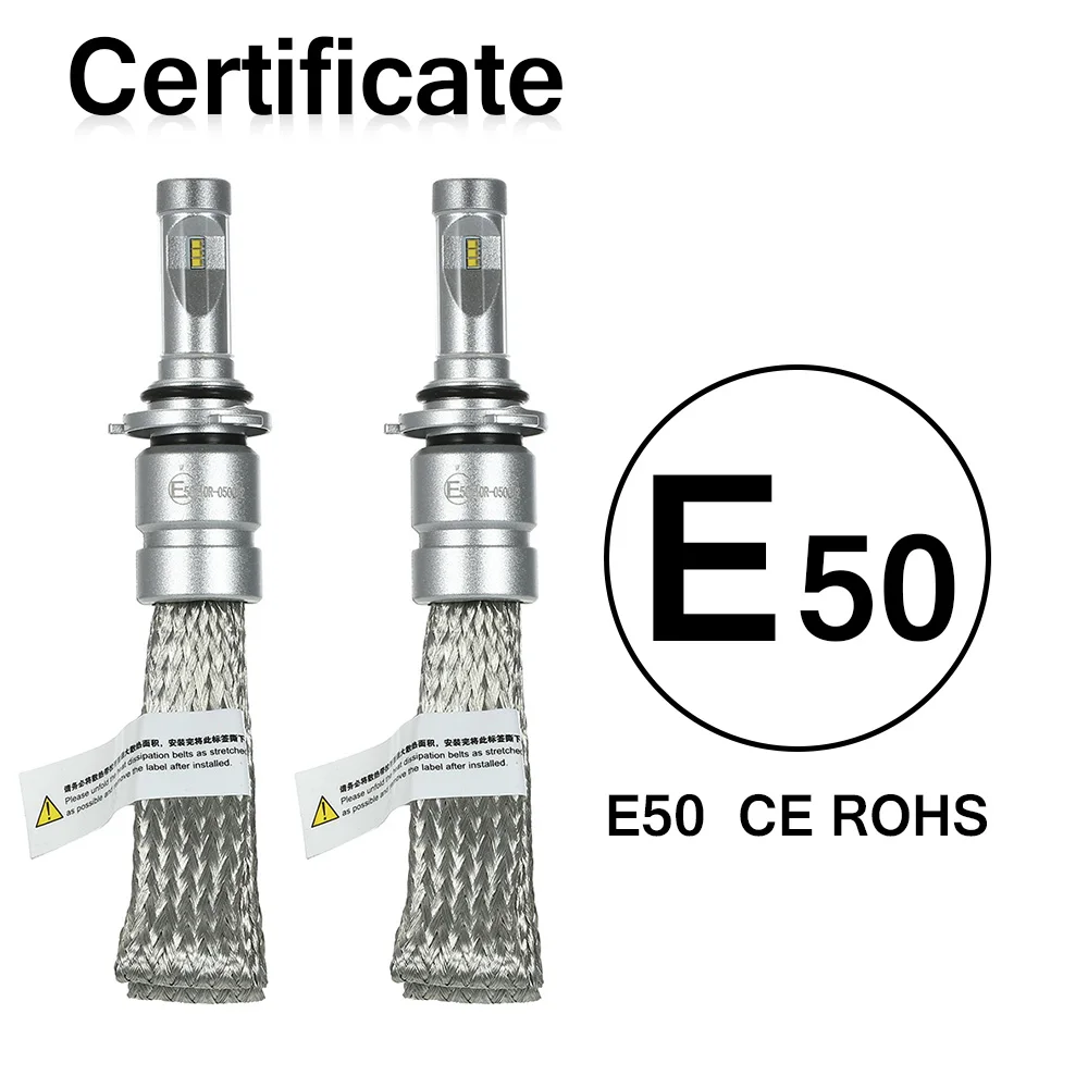 

LED Car Headlights 9006 Plug Type 2700 Lumens 6000K Color Temp IP68 Waterproof,1 Pair