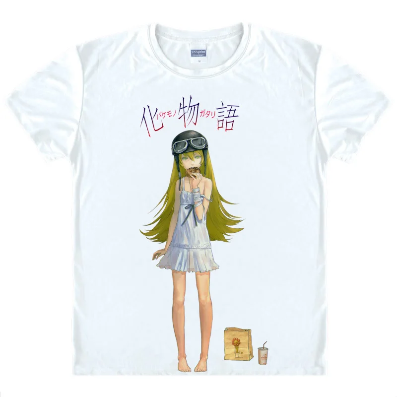 Bakemonogatari Monstory аниме подарки Рождество футболки японское 3d печать Косплей