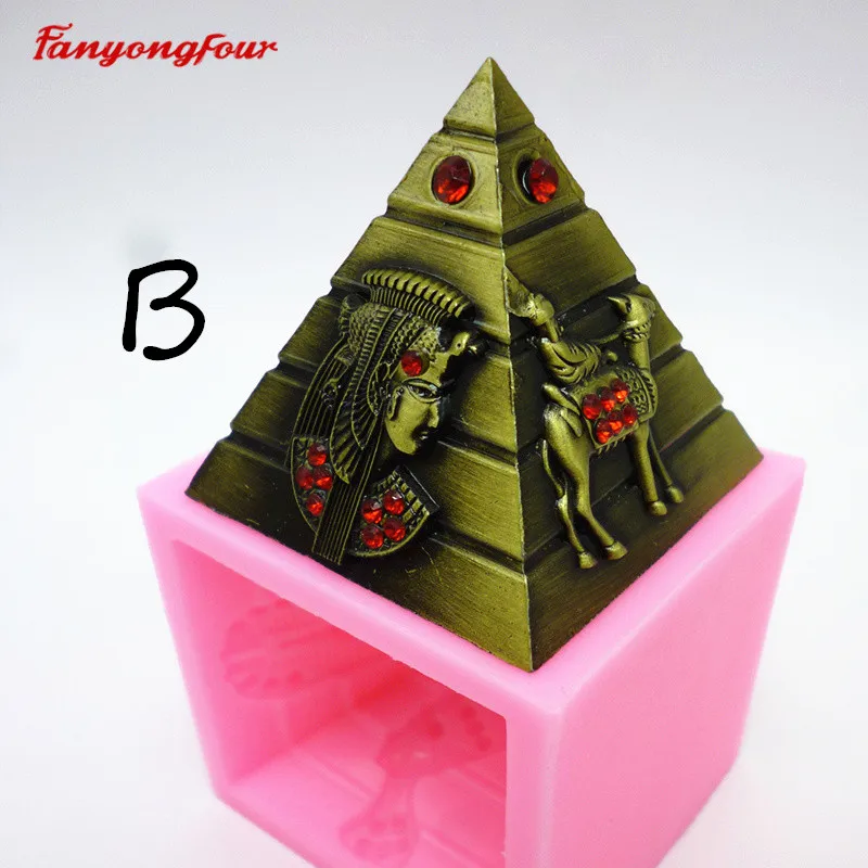 Египет Пирамида мусс форма для пирога DIY штукатурка свечи 3d формы шоколадный пудинг силиконовые формы торт Кухня Кулинария Инструменты