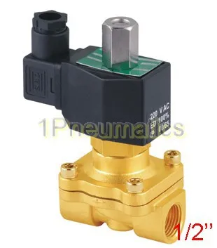 1/" Нормально открытый латунный электромагнитный клапан 2W160-15-NO DC12V, DC24V, AC110V или AC220V