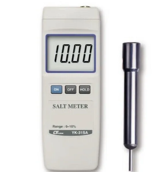 

Portable Salt Meter Tester YK-31SA Salt Meter 0-10% Salt Weight Temp.-0-50C Salinity Meter