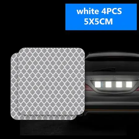White 4pcs Предупреждение ющий знак светоотражающая лента для автомобиля дверные наклейки для Ford Focus 2 1 Fiesta Mondeo 4 3 Transit Fusion Kuga Ranger Mustang KA - Цвет: White 4pcs