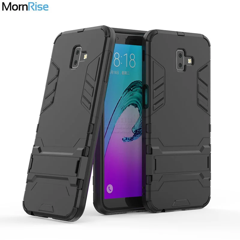For Samsung Galaxy J6 Plus 2018 Case Kick Stand Back Cover Cases Dual Layer PC TPU Rugged Hybrid Armor Resistant Phone Bags |