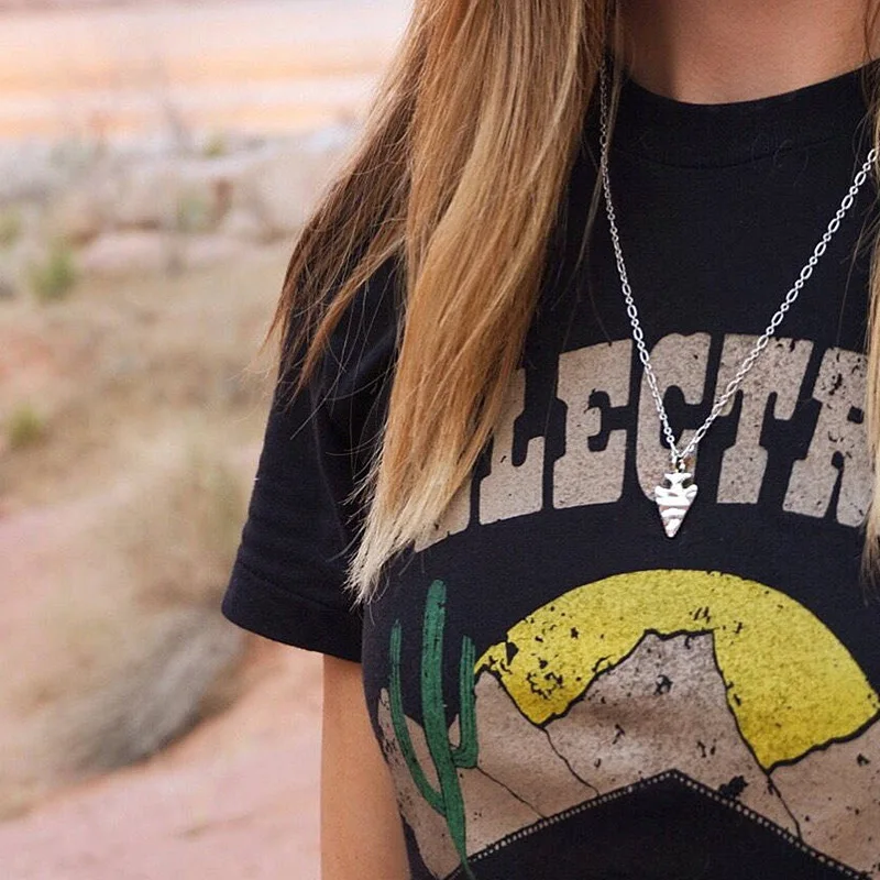 Золотой серебряный цвет кулон со стрелой ожерелье простой стиль 2018 модные