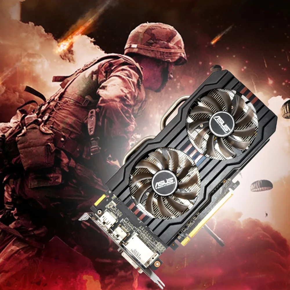 Б/у, оригинальное ASUS R9 270 2 Гб 256bit GDDR5 игровой Настольный ПК Графика карты, тестирование Хорошее