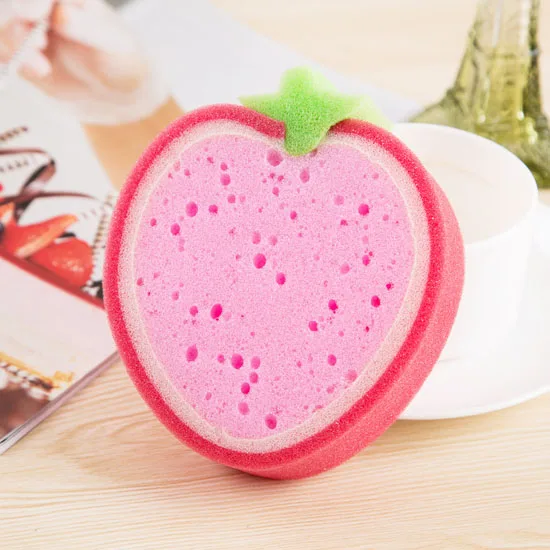 straberry Горячая милые тряпки фруктовая форма Чистящая губка для кухни для здоровья практичная Очистка для мытья посуды обеззараживание удобство - Цвет: straberry