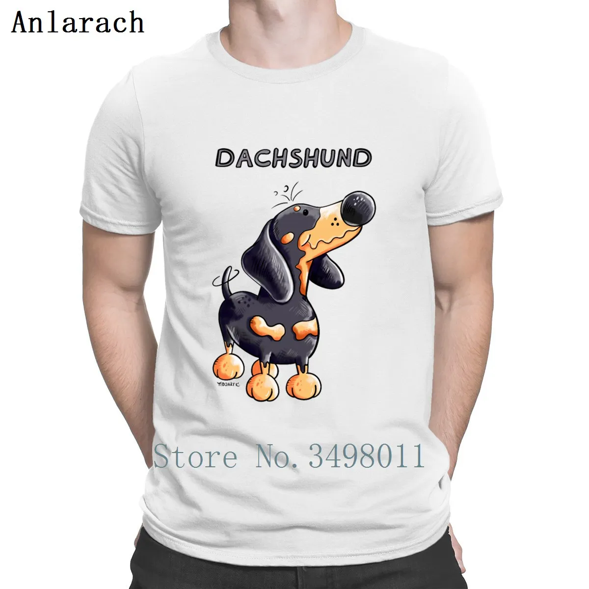 Симпатичные такса Teckel Такс собака подарок футболка проектирование 100% хлопок