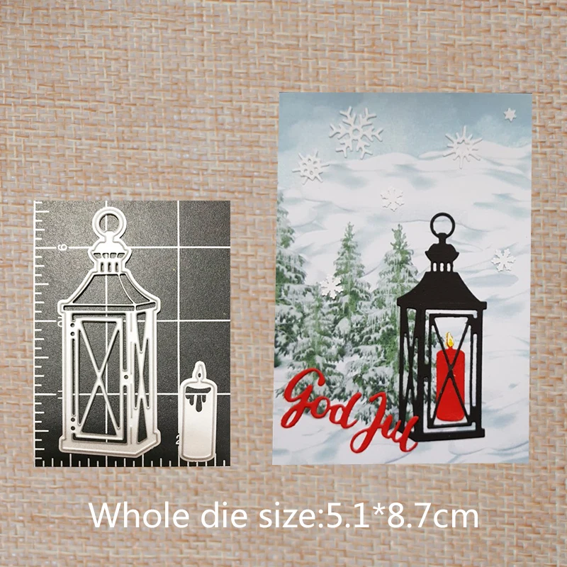 Металлические Вырубные штампы фонарики в форме свечи форма для скрапбукинга