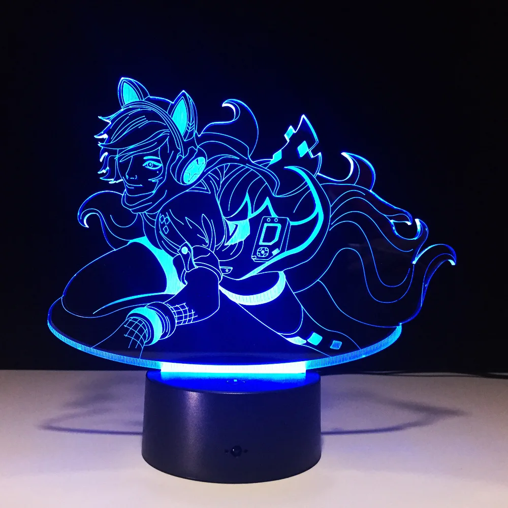 В стиле Питер Пэн ночной Светильник s Usb Led 3d лампа Новинка Светодиодный Батарея