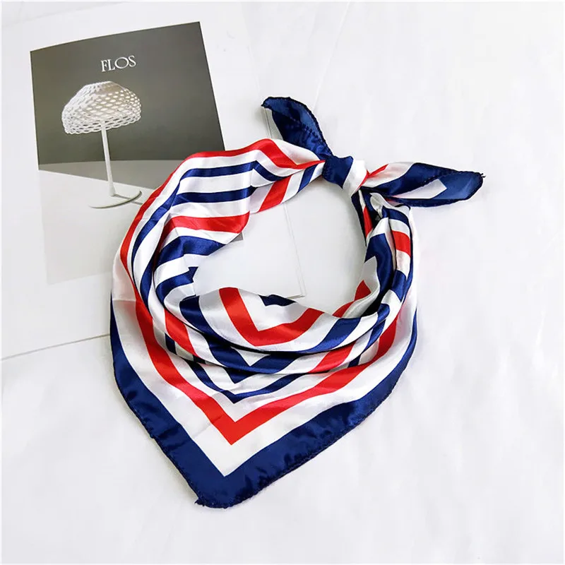 

38Styles Elegant Women Girls Bandanas Square Printing Silk Scarf Korean Style Satin Scarves OL Neckerchief Neck Accessories