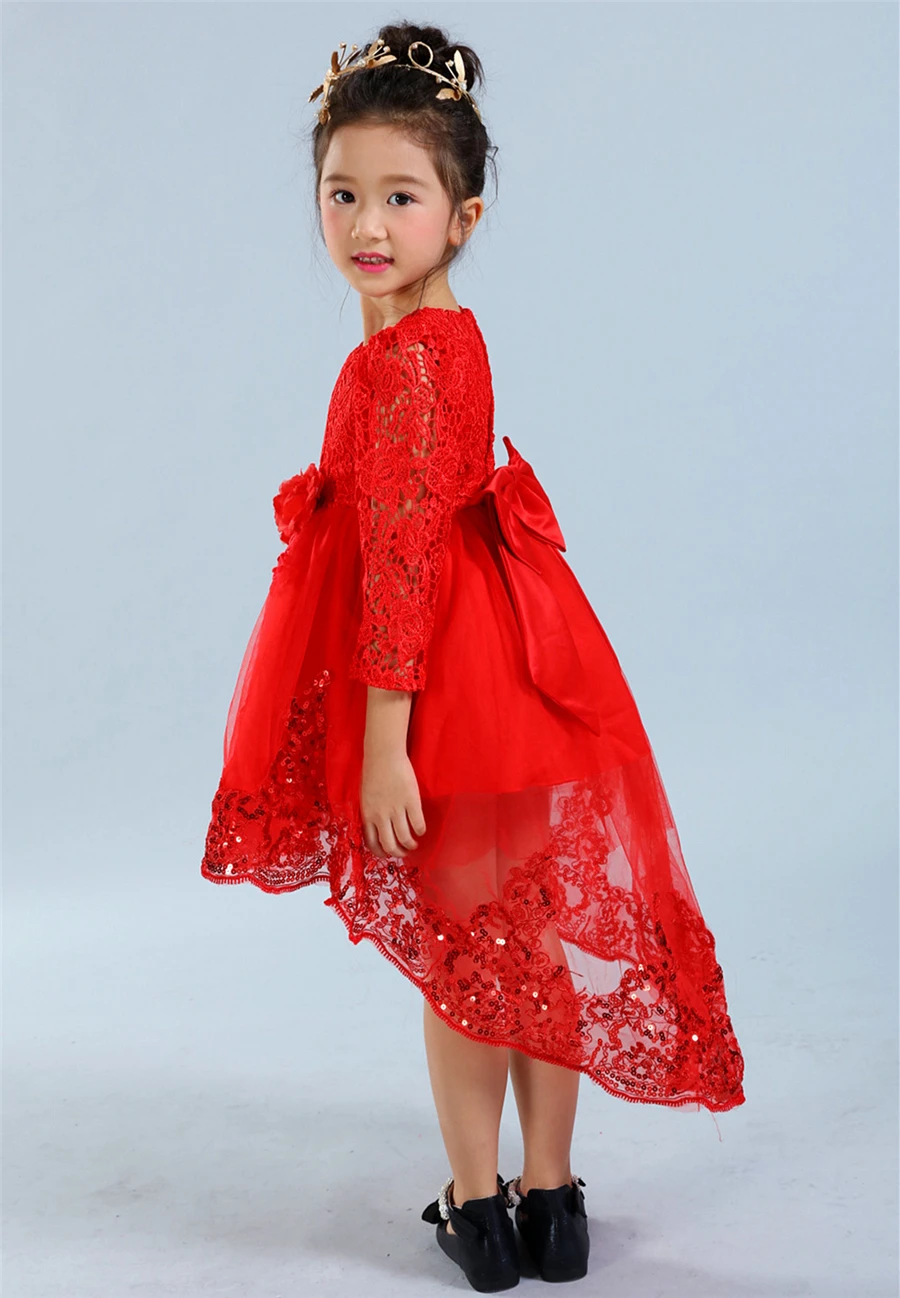 Девочки Платье Партии 2017 Элегантный Девушка Длинное Вечернее Для Крещение