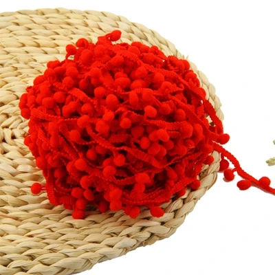 1PCS FOR 5 YARD C 5yard/lot 1 см Ширина красочные pp мяч эластичного кружева лента с отделкой кисточками швейная материал аксессуары для дома украшения HB-2-20 - Цвет: 1PCS FOR 5 YARD C