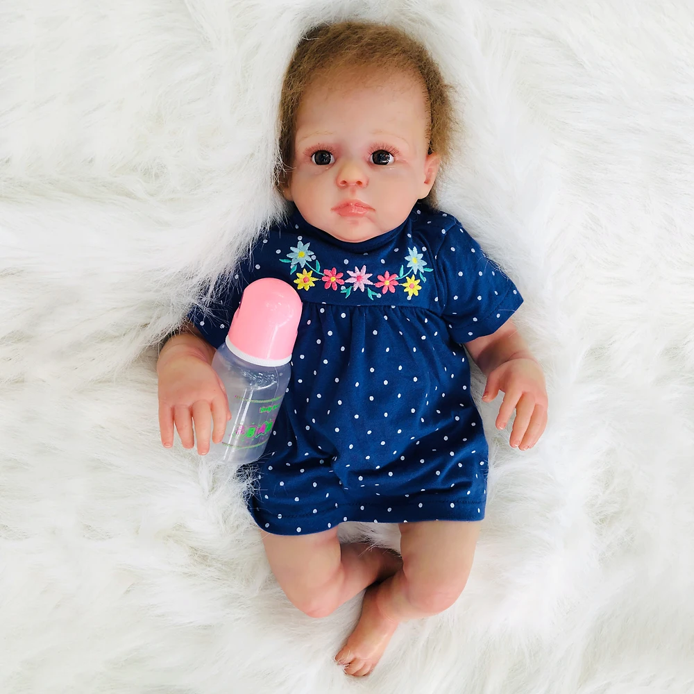 Кукла реборн Мягкая силиконовая коллекционная кукла младенец 20 дюймов для