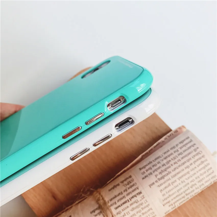 Цветной магнитный король для iPhone X 6 6s 7 8 6 plus 6s plus 7 plus 8 plus акриловый стеклянный чехол(розовый/зеленый/желтый/черный/белый
