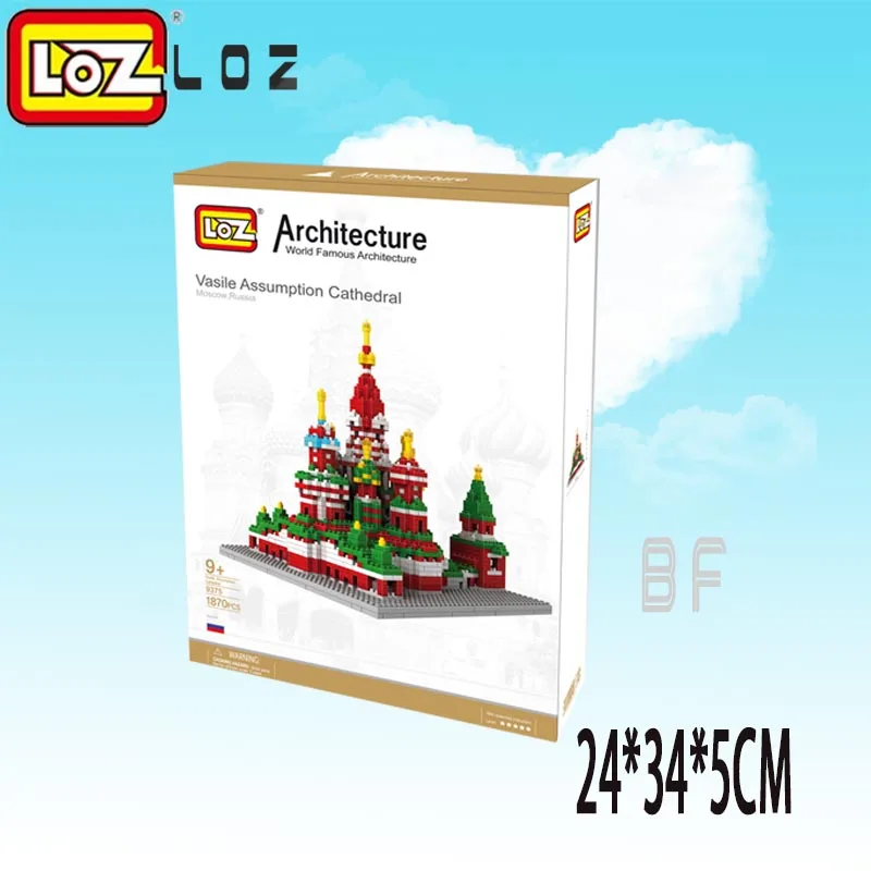 LOZ Architecture подарок для собора Василия серия алмазных блоков строительные блоки