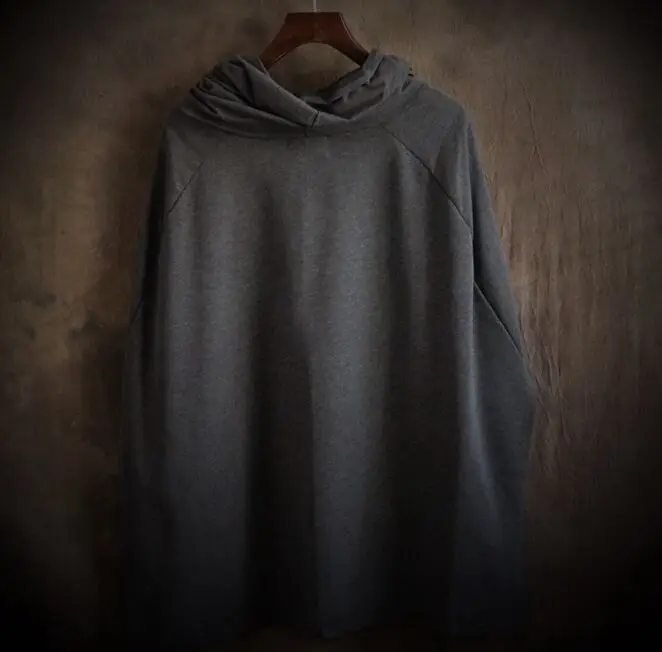 Новое поступление плюс размер Мужская мода Свободный стиль летучая мышь рубашка