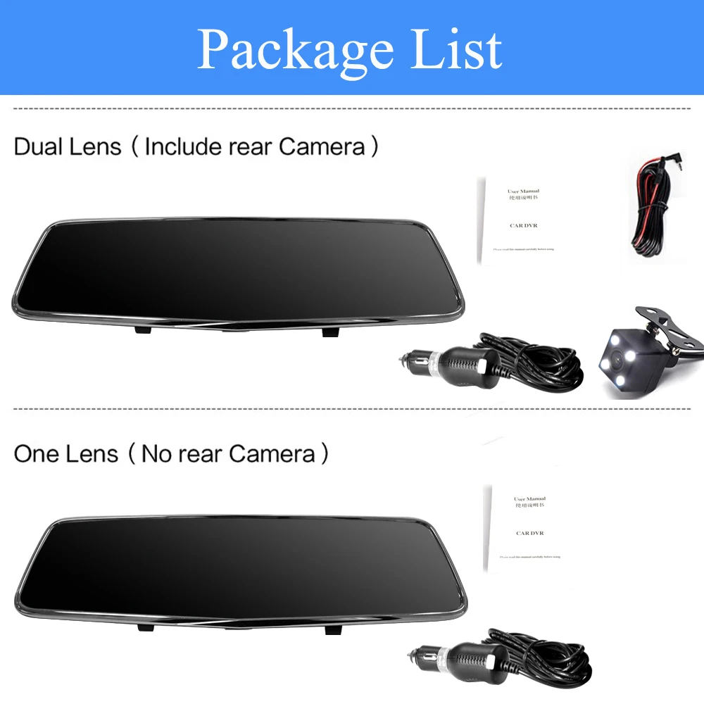 Зеркало видеорегистратор ADDKEY автомобильная камера 8 дюймов с камерой заднего
