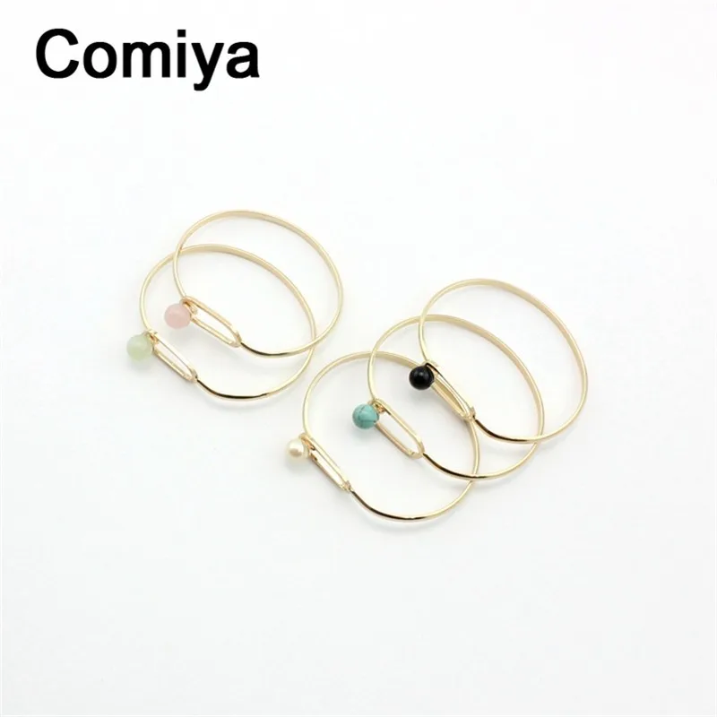Comiya Jewelery Bracelete Masculino Simulated Peal Stone Lady Bangles Bracelet Acier Inoxydable Femme For Women Fashion Jewelry | Украшения