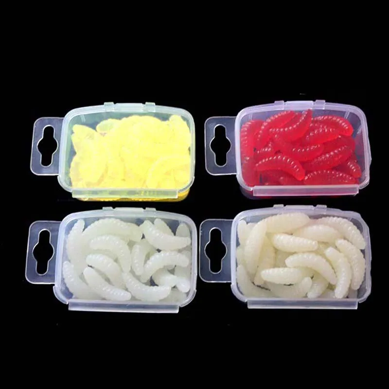 30 шт./компл./комплект резиновая Мягкая приманка запах ручная удочка для рыбалки