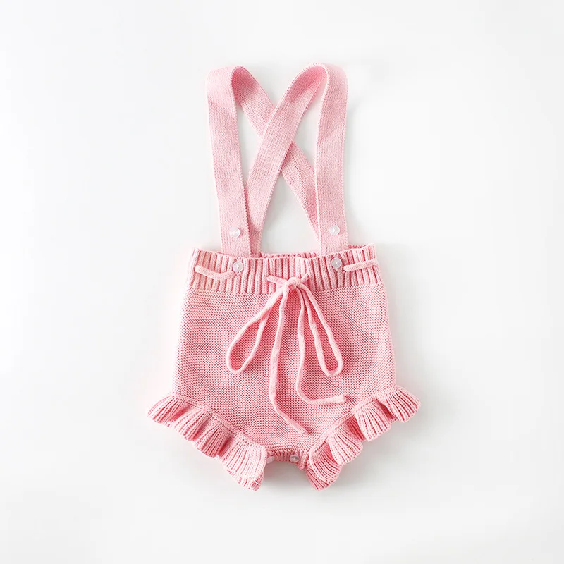 82012 Pink Вязаный комбинезон для маленьких мальчиков и девочек; милый Вязаный комбинезон с длинными рукавами для новорожденных девочек; теплый комбинезон; одежда - Цвет: 82012 Pink