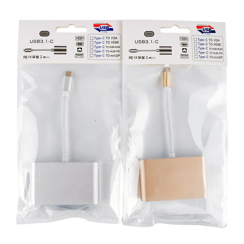 3 в 1 Usb c HDMI Usbc Hdmi адаптер конвертер Type hdmi HDMI/USB 0/Type C Алюминиевый для Apple