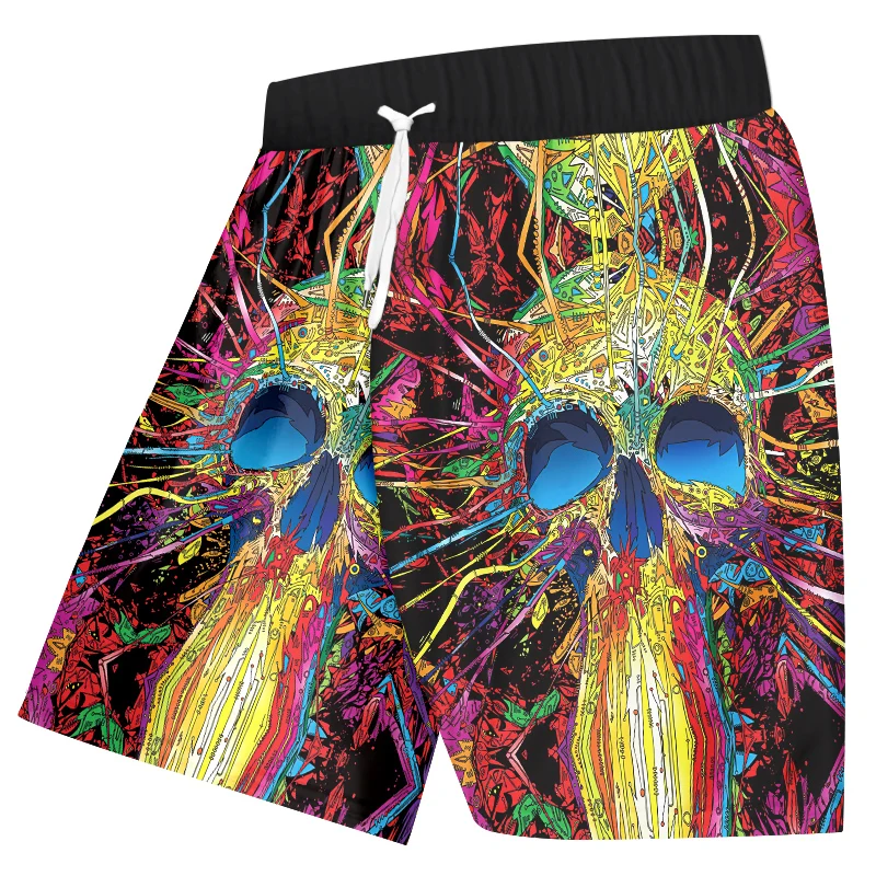 Шорты UJWI мужские пляжные быстросохнущие повседневные модные с 3d принтом