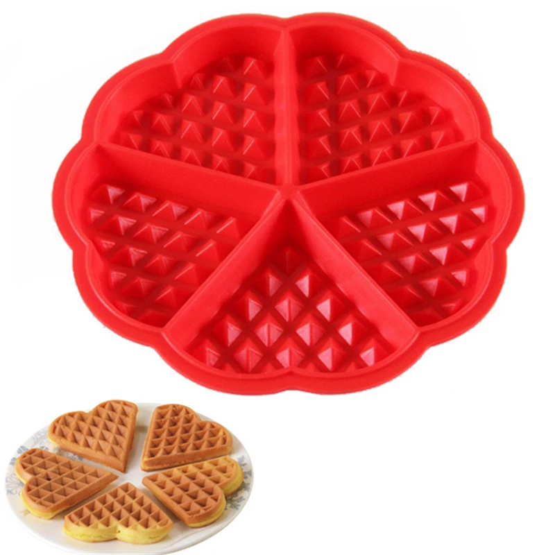 1 шт. силиконовая форма для вафель 2 формы|baking tools|molde wafflesilicone mold waffle |