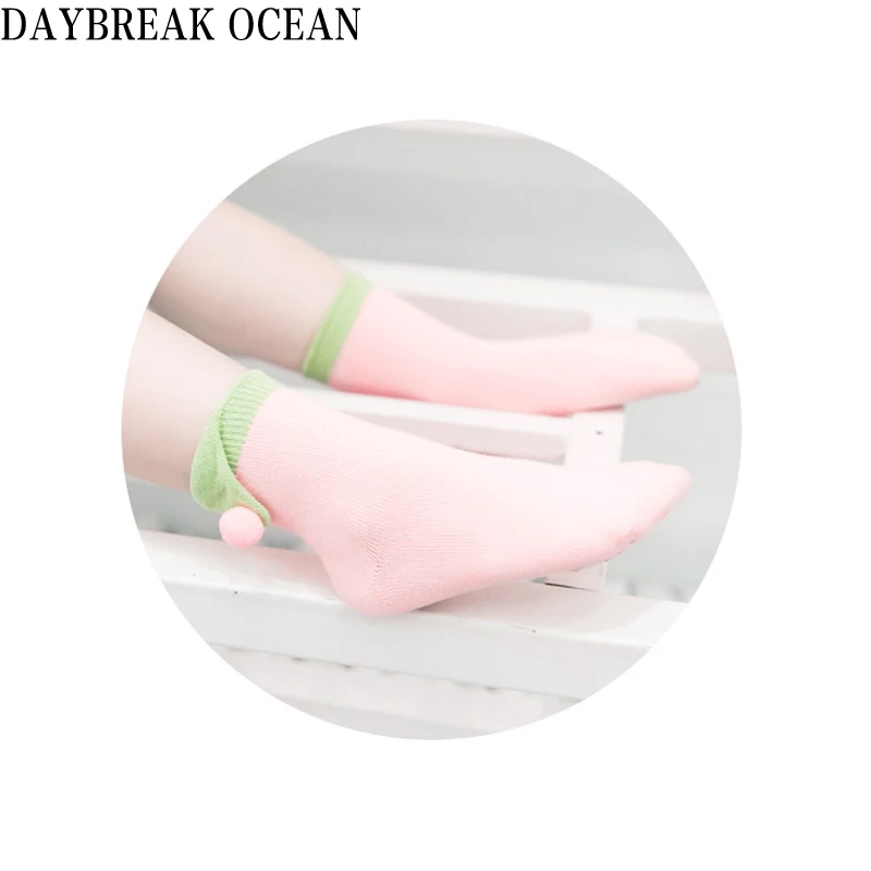 2017 г. модные мягкие хлопковые теплые носки с цветным помпоном для малышей Осень